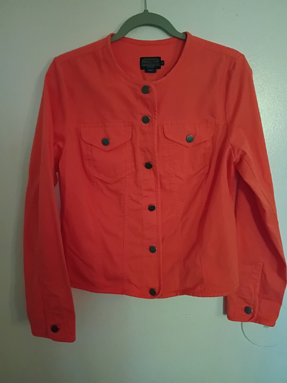 Pendleton Coral Button-Front Women's Jacket Sz M